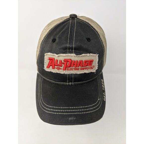 All-Phase Electric Supply Co Cap Hat Meshback Snapback Spellout Patch Black - Picture 2 of 11